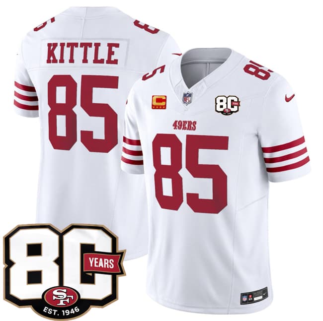 George Kittle San Francisco 49ers white Vapor jersey