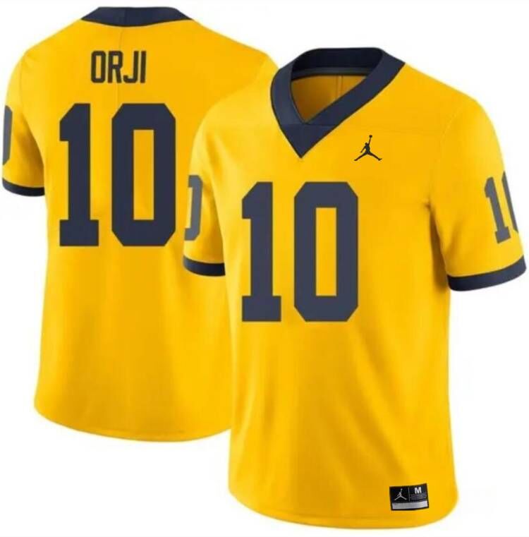 Alex Orji Michigan Wolverines yellow jersey