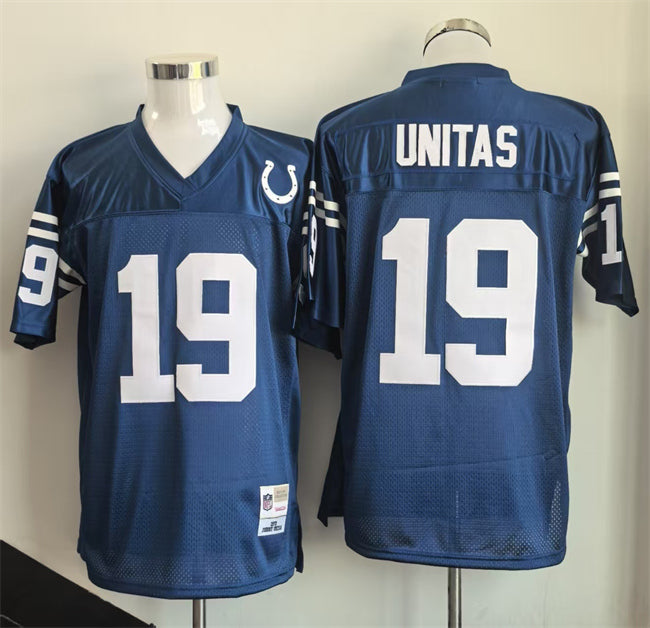 Johnny Unitas Indianapolis Colts blue Throwback jersey