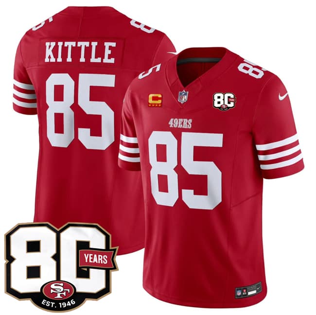 George Kittle San Francisco 49ers red Vapor jersey