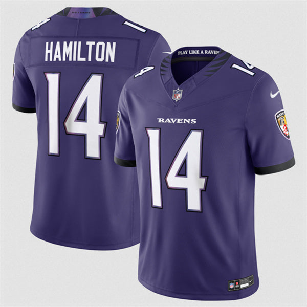 Kyle Hamilton Baltimore Ravens purple Vapor jersey