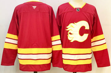 Custom Calgary Flames red jersey
