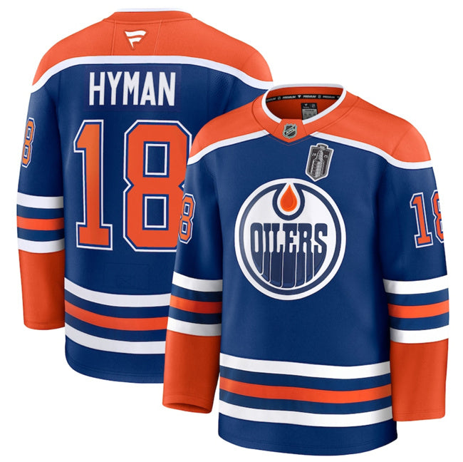 Zach Hyman Edmonton Oilers royal jersey