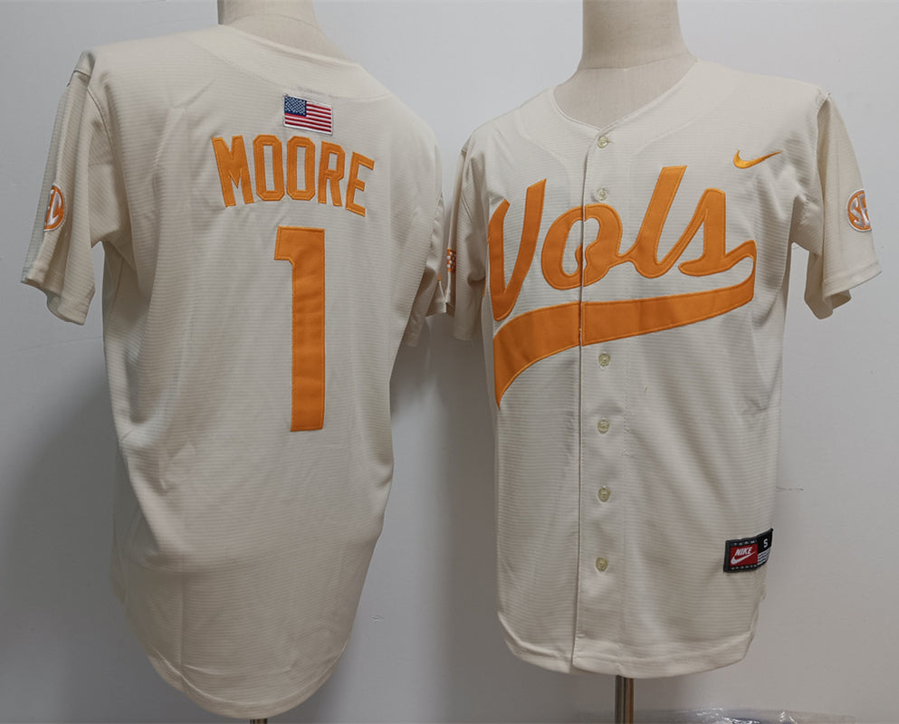 Christian Moore Tennessee Volunteers white jersey