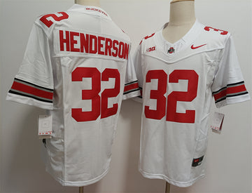 TreVeyon Henderson Ohio State Buckeyes white Limited jersey