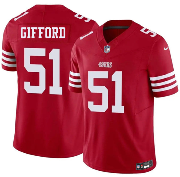 Luke Gifford San Francisco 49ers red Vapor jersey