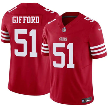 Luke Gifford San Francisco 49ers red Vapor jersey