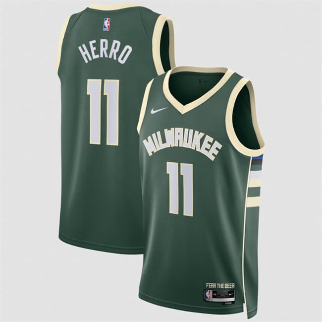 Tyler Herro Milwaukee Bucks green jersey