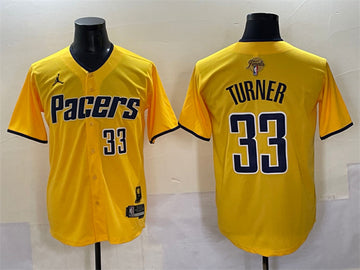 Myles Turner Indiana Pacers yellow Vapor jersey