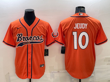 Custom Denver Broncos orange jersey