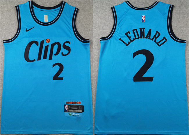 Kawhi Leonard Los Angeles Clippers blue City Edition jersey