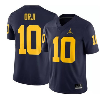 Alex Orji Michigan Wolverines navy jersey