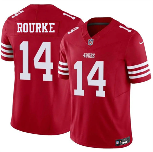 Kurtis Rourke San Francisco 49ers red Vapor jersey