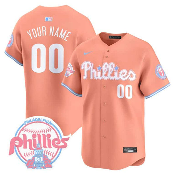 Custom Philadelphia Phillies peach Vapor jersey