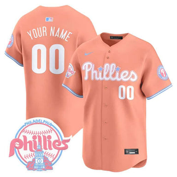 Custom Philadelphia Phillies peach Vapor jersey