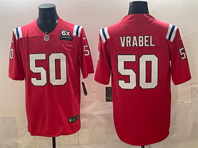 Mike Vrabel New England Patriots red Vapor jersey