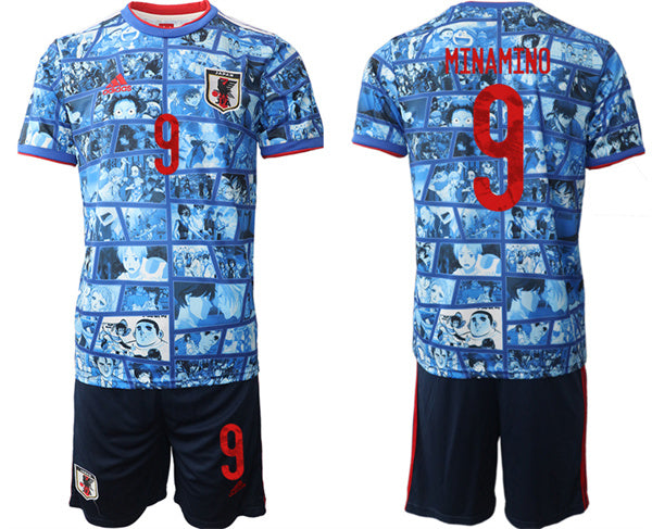 Minamino Japan National Team blue Home jersey