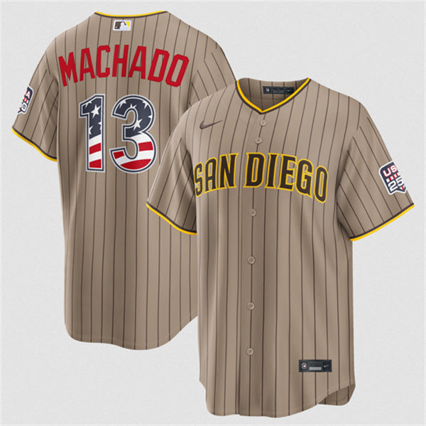 Manny Machado San Diego Padres tan Home jersey
