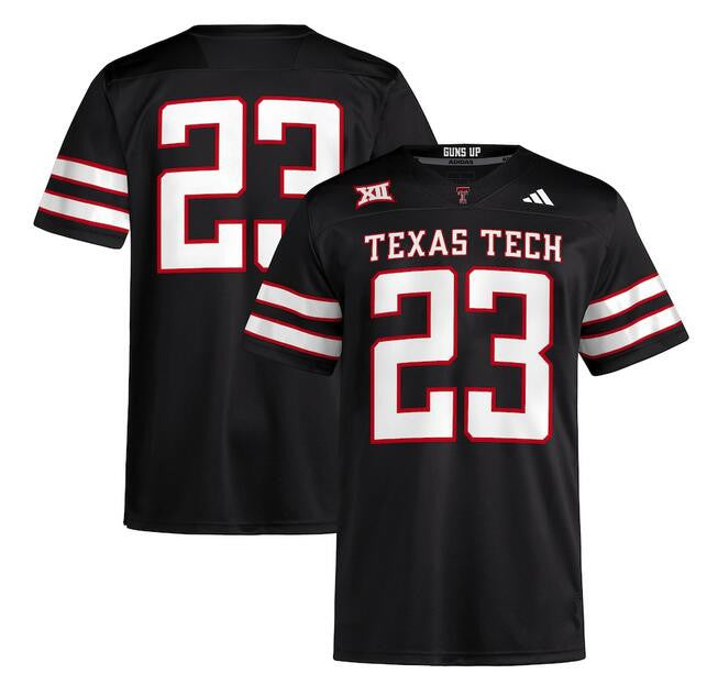 Custom Texas Tech Red Raiders black Alternate jersey