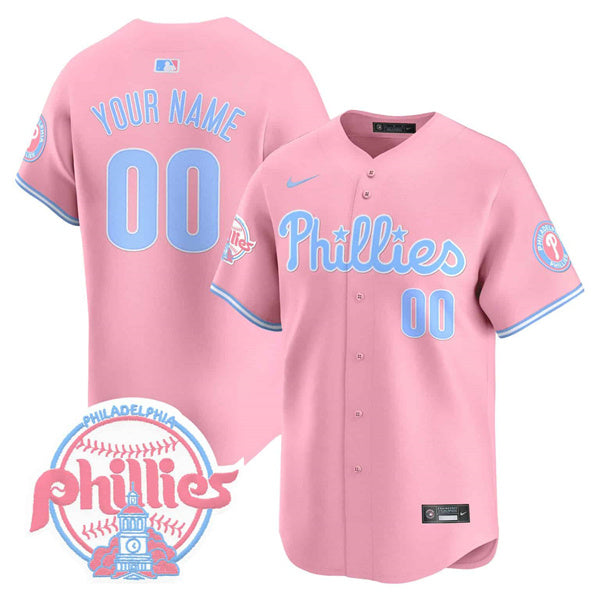 Custom Philadelphia Phillies pink Vapor jersey
