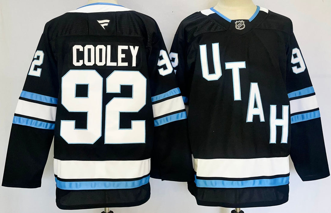 Logan Cooley Utah Mammoth navy jersey