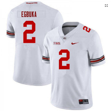Emeka Egbuka Ohio State Buckeyes white Vapor jersey