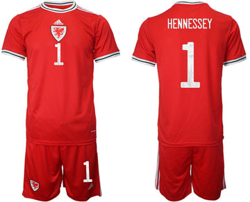 Hennessey Wales National Team red Home jersey