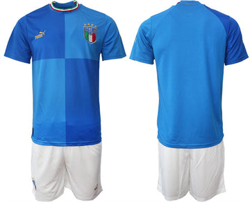 Custom Italy National Team blue Home jersey