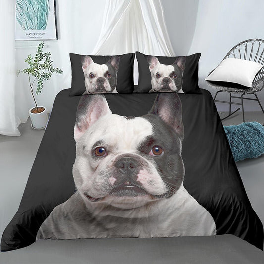 French Bulldog Cartoon 3-Piece Bedding Set