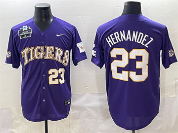 Luis Hernandez LSU Tigers purple jersey