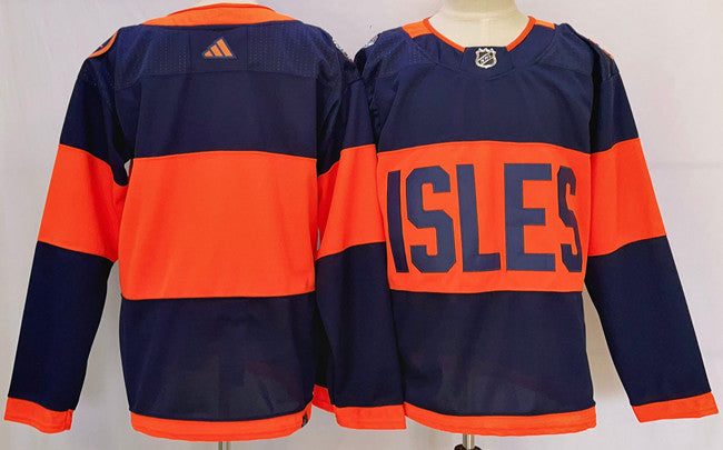Custom New York Islanders navy Stadium Series jersey