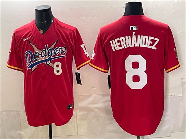 Enrique Hernández Los Angeles Dodgers red Vapor jersey