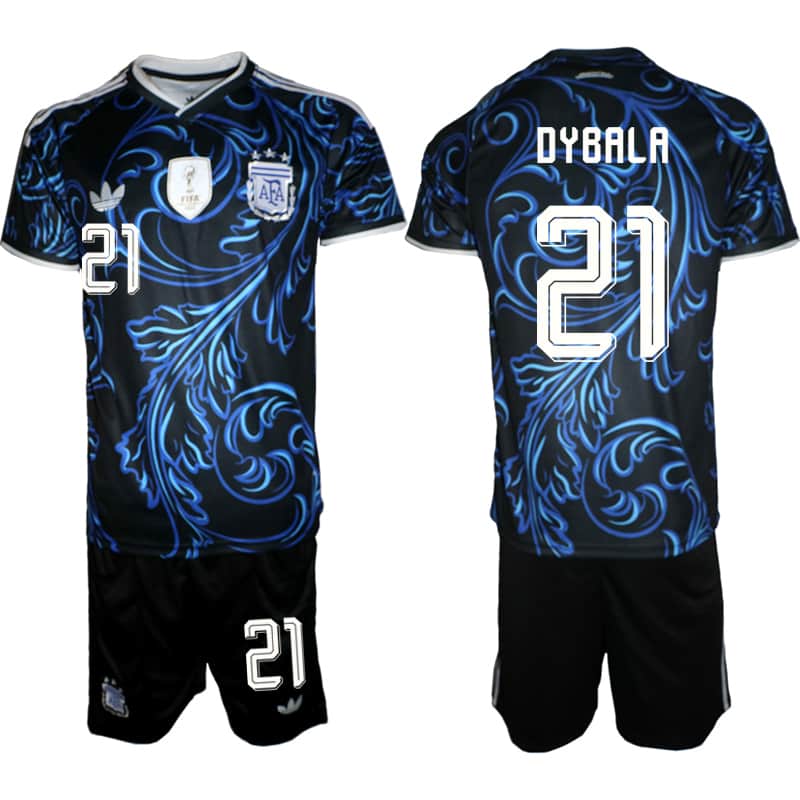 Paulo Dybala Argentina National Team black Away jersey