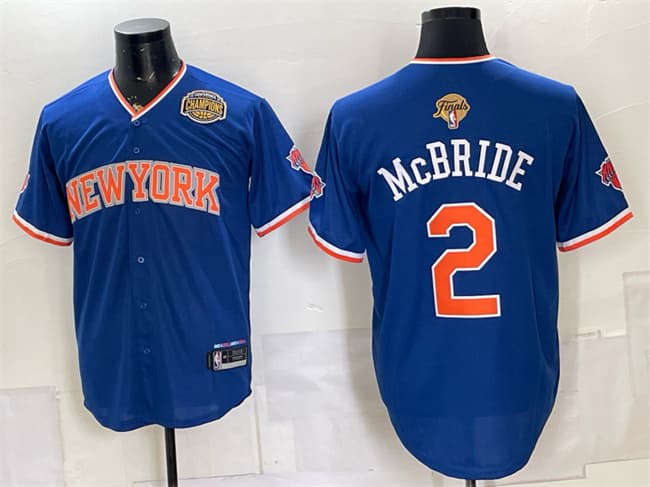 Miles McBride New York Knicks blue jersey