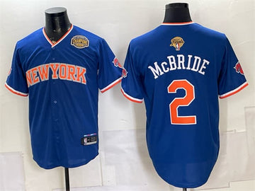 Miles McBride New York Knicks blue jersey