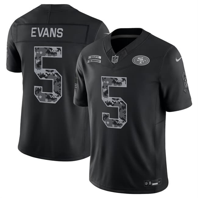 Mike Evans San Francisco 49ers black Salute To Service jersey