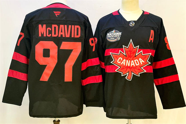 Connor McDavid Team Canada black jersey