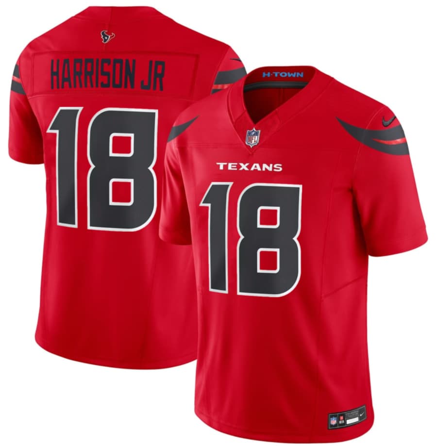 Marvin Harrison Jr Houston Texans red Vapor jersey