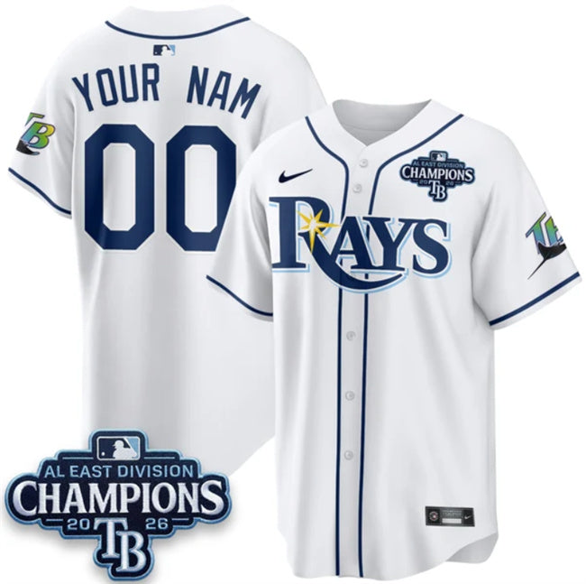 Custom Tampa Bay Rays white Limited jersey