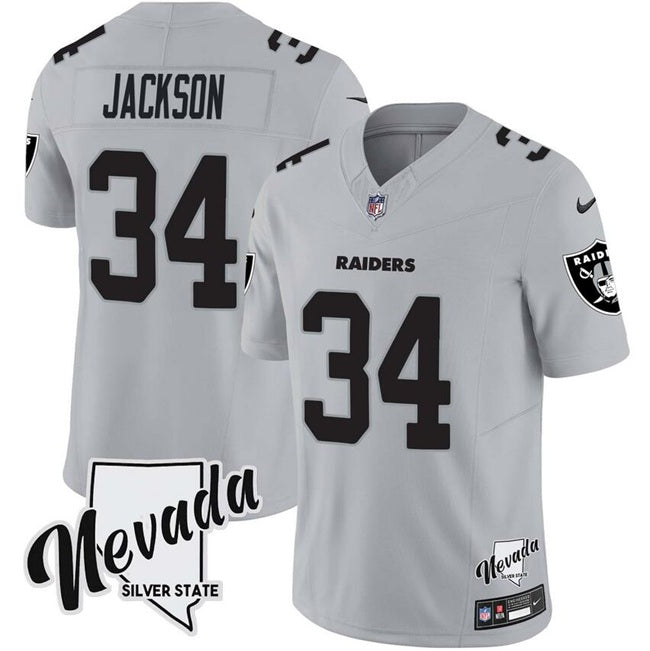 Bo Jackson Las Vegas Raiders gray Vapor jersey
