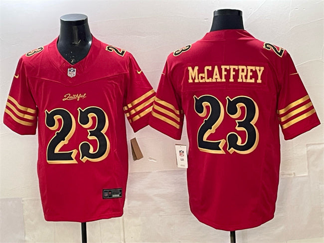 Christian McCaffrey San Francisco 49ers red Vapor jersey