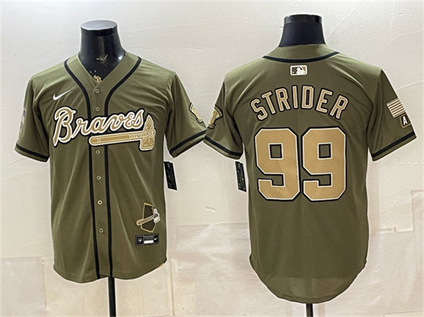 Spencer Strider Atlanta Braves olive jersey