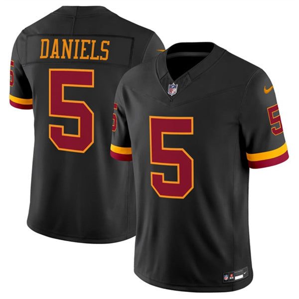 Jayden Daniels Washington Commanders black Vapor jersey
