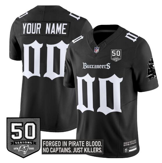 Custom Tampa Bay Buccaneers black Limited jersey