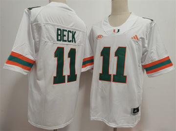 Carson Beck Miami Hurricanes white jersey