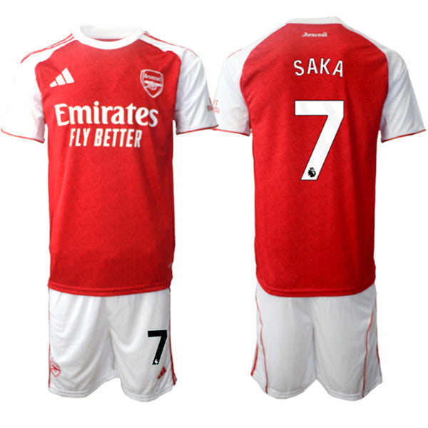 Bukayo Saka Arsenal red Home jersey