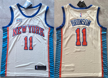 Jalen Brunson New York Knicks cream City Edition jersey