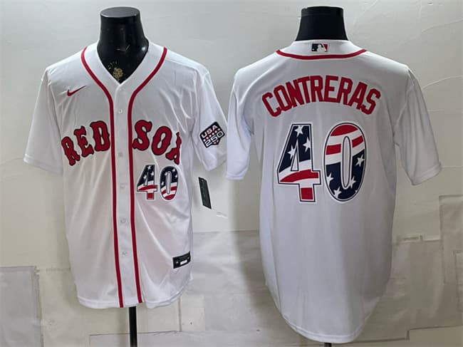Willson Contreras Boston Red Sox white Home jersey