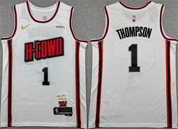 Amen Thompson Houston Rockets white City Edition jersey
