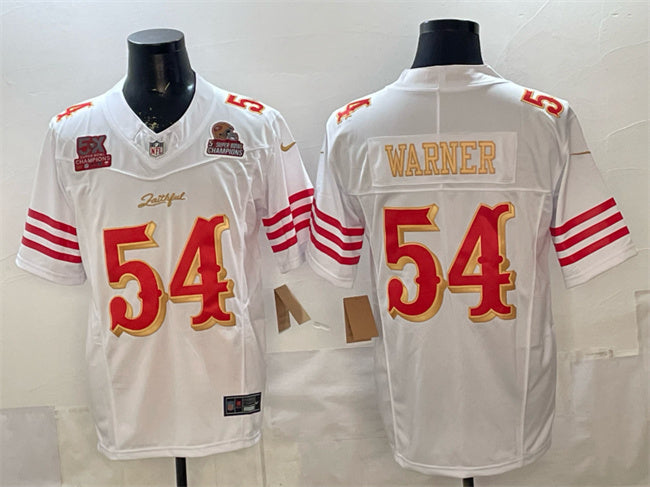Fred Warner San Francisco 49ers white Vapor jersey
